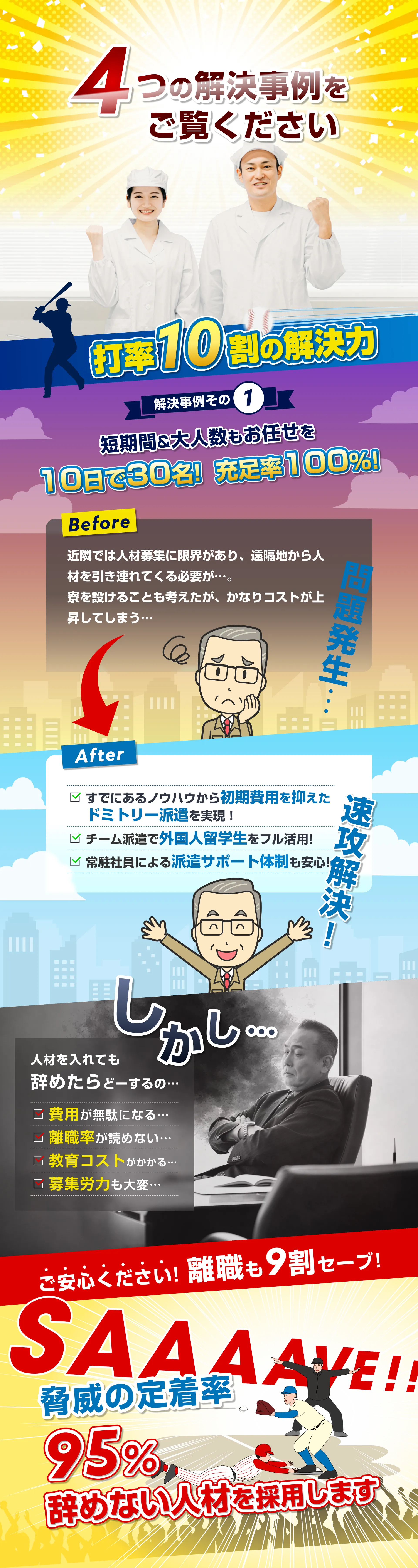 4つの解決事例をご覧ください